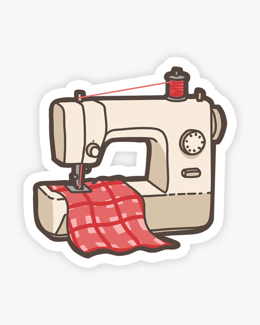 Naaimachine sticker