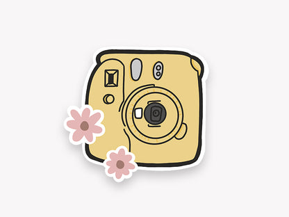 Instax Flower Polaroid Camera Sticker