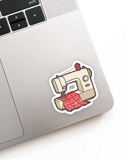 Naaimachine sticker